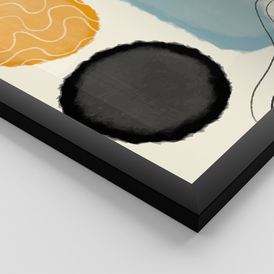 Zestaw obrazy w ramie 40x50 galeria - Abstrakcja, plamy, akwarela - rama czarna