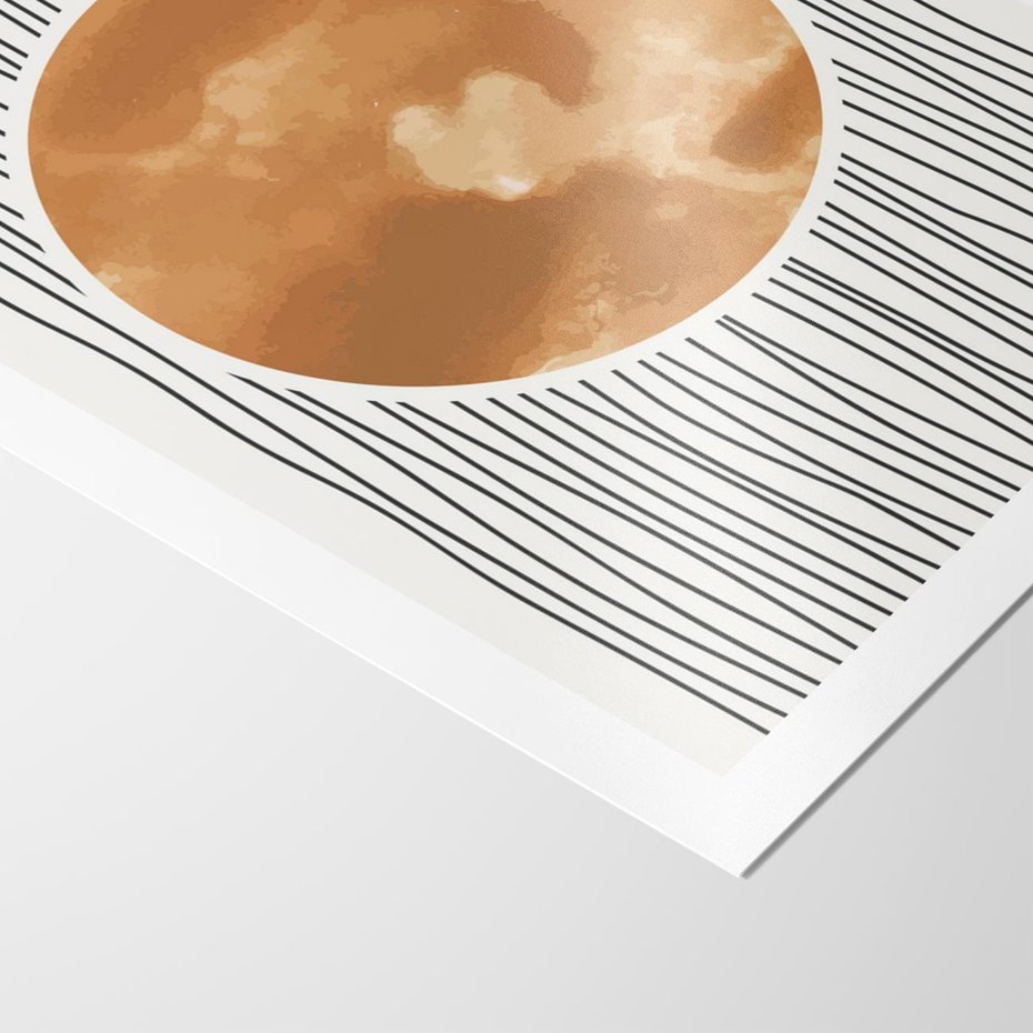 Plakat bez ramy 30x40 - Eteryczne Krągłe Echa - boho obraz, geometria