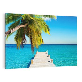 Obraz na płótnie 120x80 - Hawajskie Palmy - palma, morze