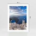 Plakat bez ramy 30x40 - Błękitne Przezycia - Santorini, morze