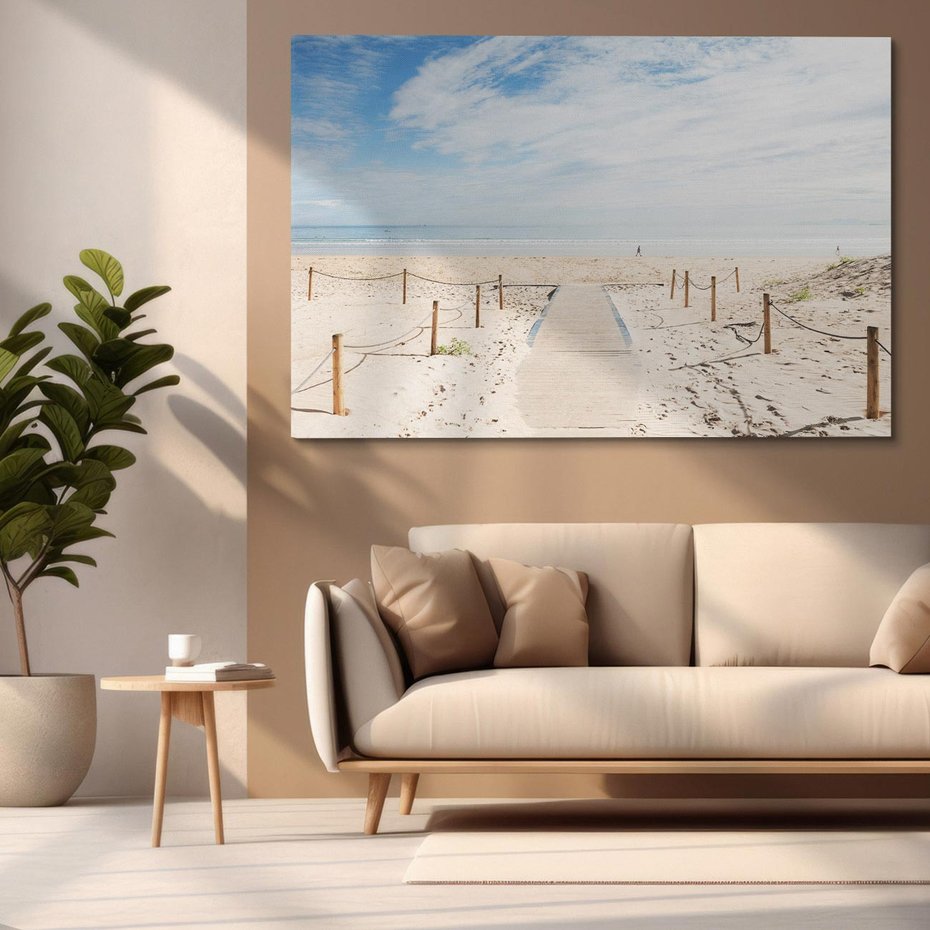 Obraz na płótnie 100x70 - Ścieżka na plaży - plaża, ścieżka