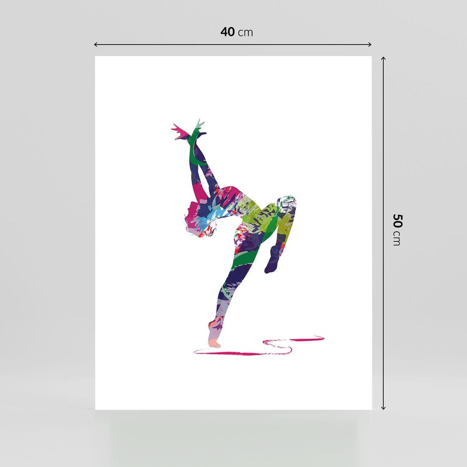 Plakat bez ramy 40x50 - Taniec w akwareli - taniec, akwarela