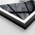 Plakat w ramie 30x40 - Nowoczesna Metropolia - architektura, proste linie - rama czarna