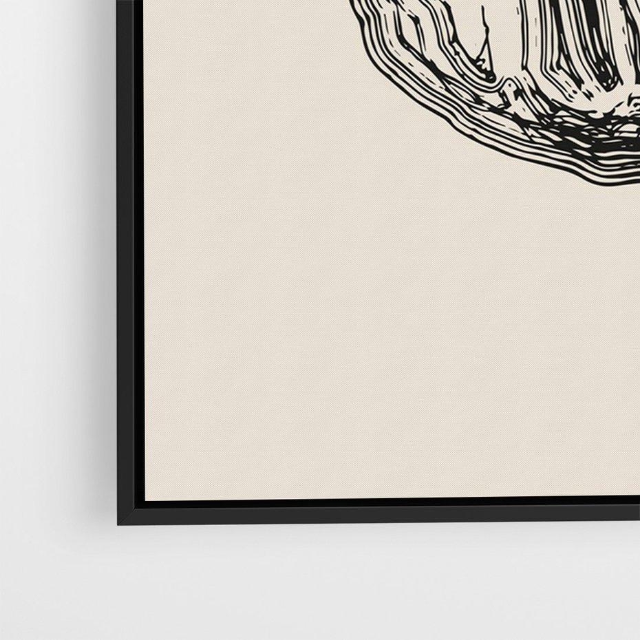 Obraz w ramie 70x100 - Abstrakcyjne Odbicie - abstrakcyjne odbicie, biało czarny - rama czarna