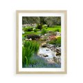 Plakat w ramie 40x50 - Ogródowy Strumyk - strumyk, ogród - rama drewno