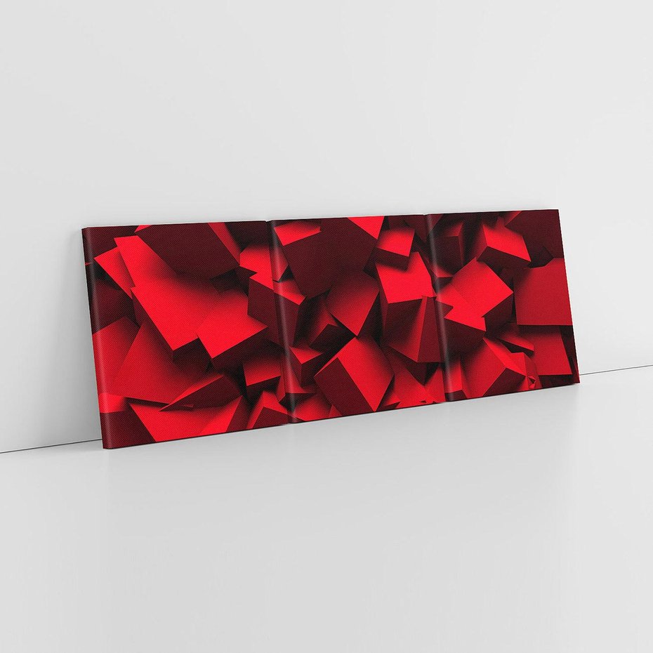 Obraz na płótnie 150x50 - Geometryczny 3D - abstrakcyjna kompozycja - geometryczny, 3D