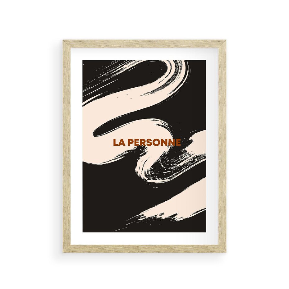 Plakat w ramie 30x40 - Ciemna Abstrakcja - abstrakcja w ciemnych kolorach, czarny - rama drewno