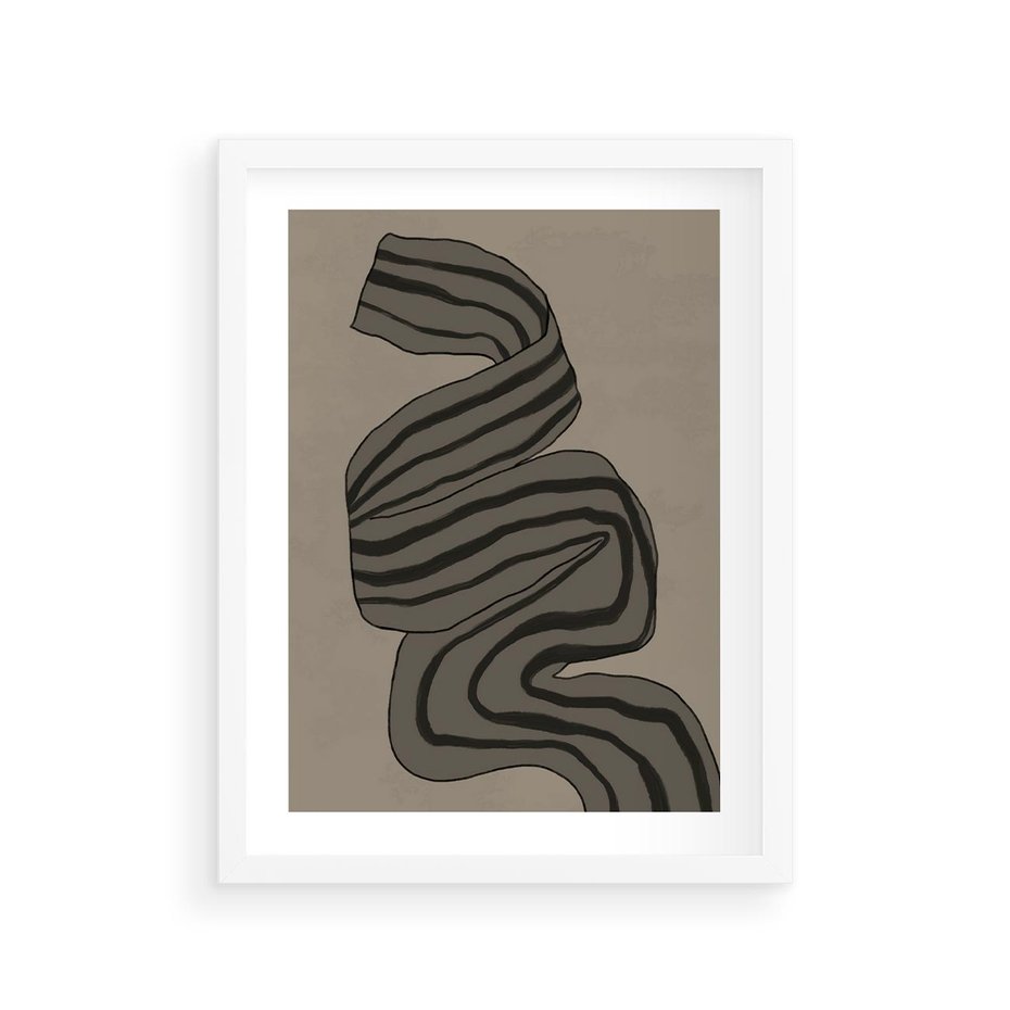 Plakat w ramie 30x40 - Niezwykłe Przesilenia - nowoczesna geometryczna sztuka, loftowe wnętrze - rama biała