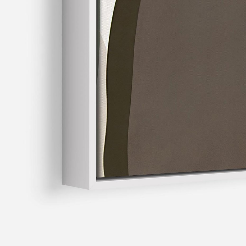 Obraz w ramie 50x50 - Fale w Zieleni - abstrakcyjne kształty, zgaszona zieleń - rama biała