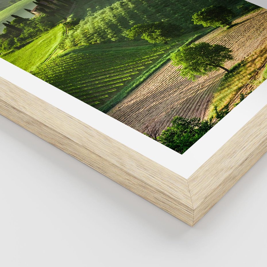 Plakat w ramie 40x50 - Pejzaż Widoczek - widoczek, pejzaż - rama drewno