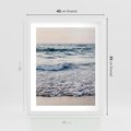 Plakat w ramie 40x50 - Malowniczy Nadmorski Krajobraz - morze, fale - rama biała