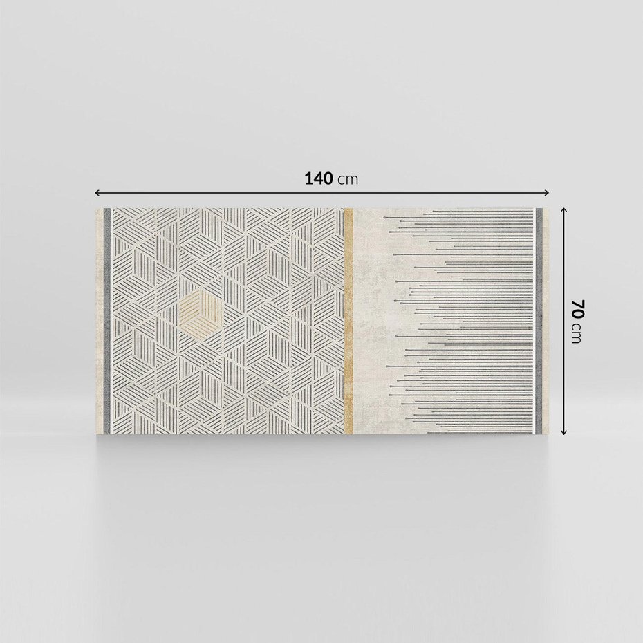 Obraz na płótnie 140x70 - Drobny Print Klasyki - geometryczne linie, styl mid century