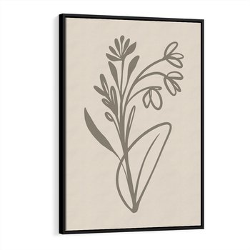 Obraz w ramie 70x100 - Kwiatowe Spektrum - nowoczesny plakat, subtelna sztuka - rama czarna