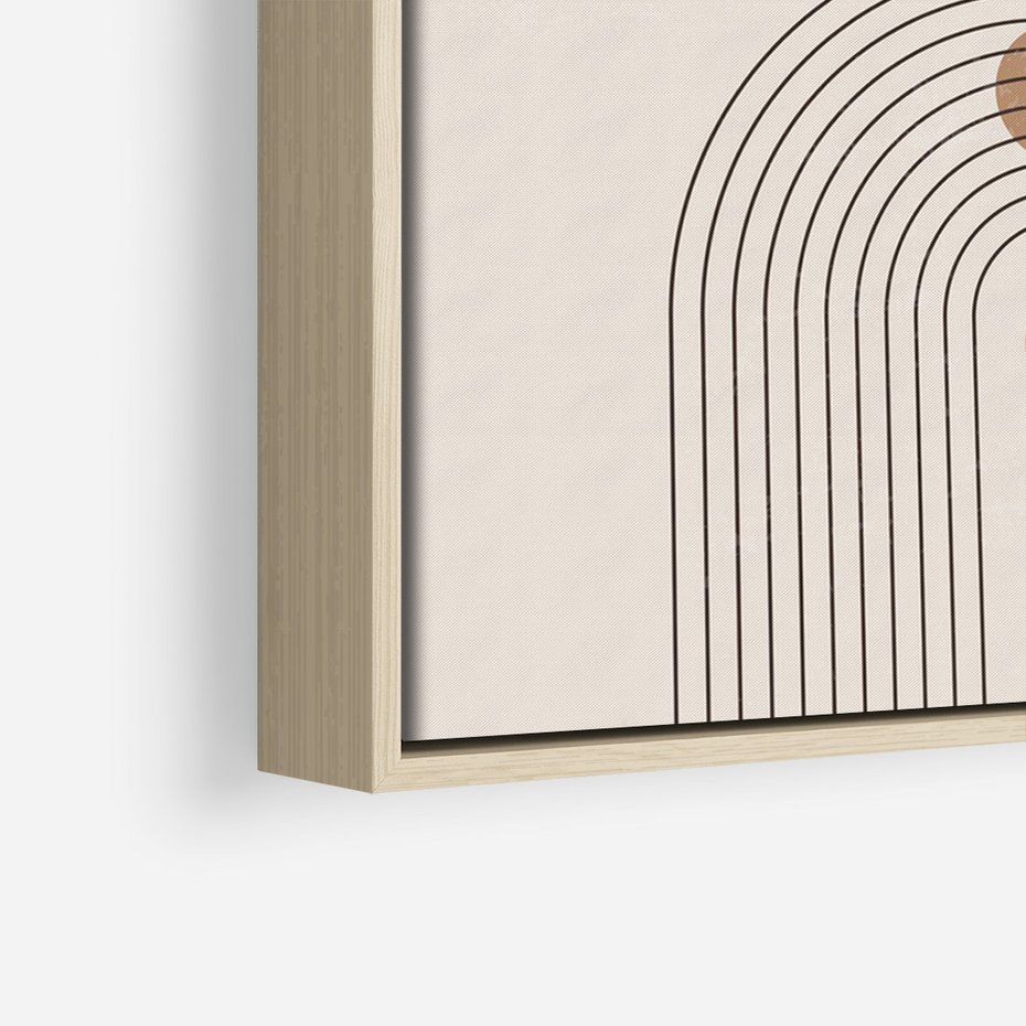 Obraz w ramie 70x100 - Zgeometryzowane Wizje - boho plakat, minimalizm - rama drewno