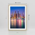Plakat w ramie 50x70 - Nowy Jork: pulsujące miasto - Nowy Jork, miasto - rama drewno