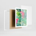 Plakat w ramie 40x50 - Egzotyczna Przygoda - tropikalne, liście - rama biała