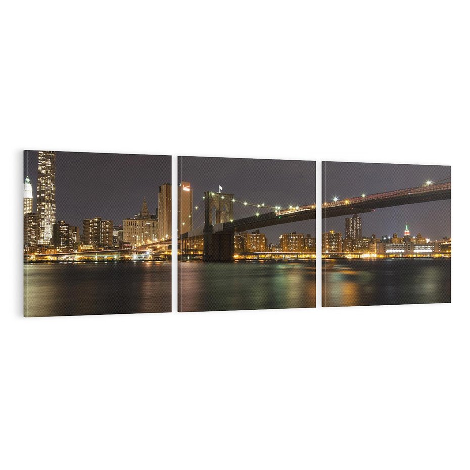 Obraz na płótnie 120x40 - Most nad nowojorską panoramą - most, Nowy Jork