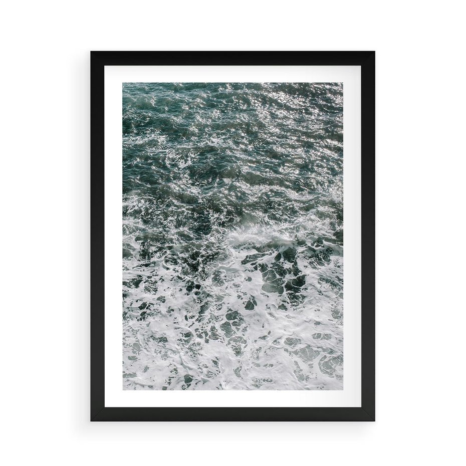Plakat w ramie 50x70 - Sztormowa Przygoda - morze, ocean - rama czarna