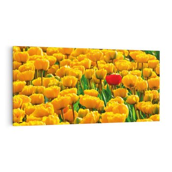 Obraz na płótnie 140x70 - kwiatowa elegancja - tulipany, kwiat