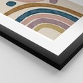 Plakat w ramie 30x40 - Kształtujące Inspiracje - abstrakcyjne tęcze, kompozycja - rama czarna