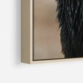 Obraz w ramie 50x70 - Spokojny jeleń - jeleń, las - rama drewno