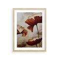 Plakat w ramie 30x40 - Sztuka Kwiatów - kwiaty, sztuka - rama drewno