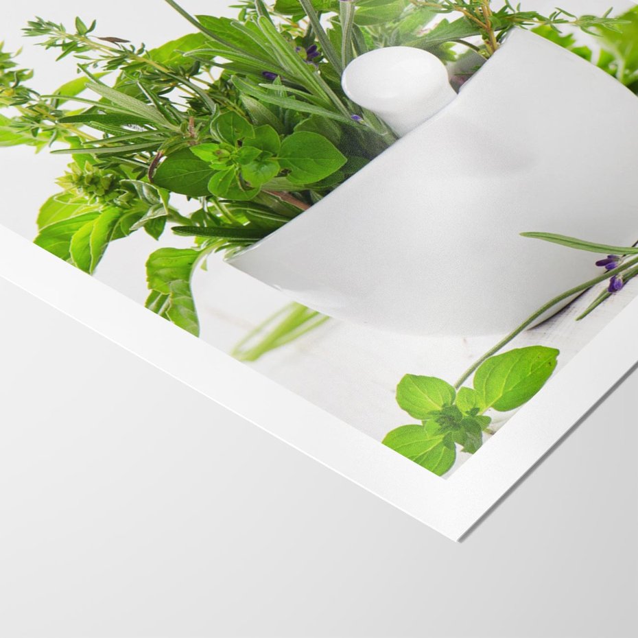 Plakat bez ramy 40x50 - Kwiaty i zioła w restauracji - kwiaty, zioła
