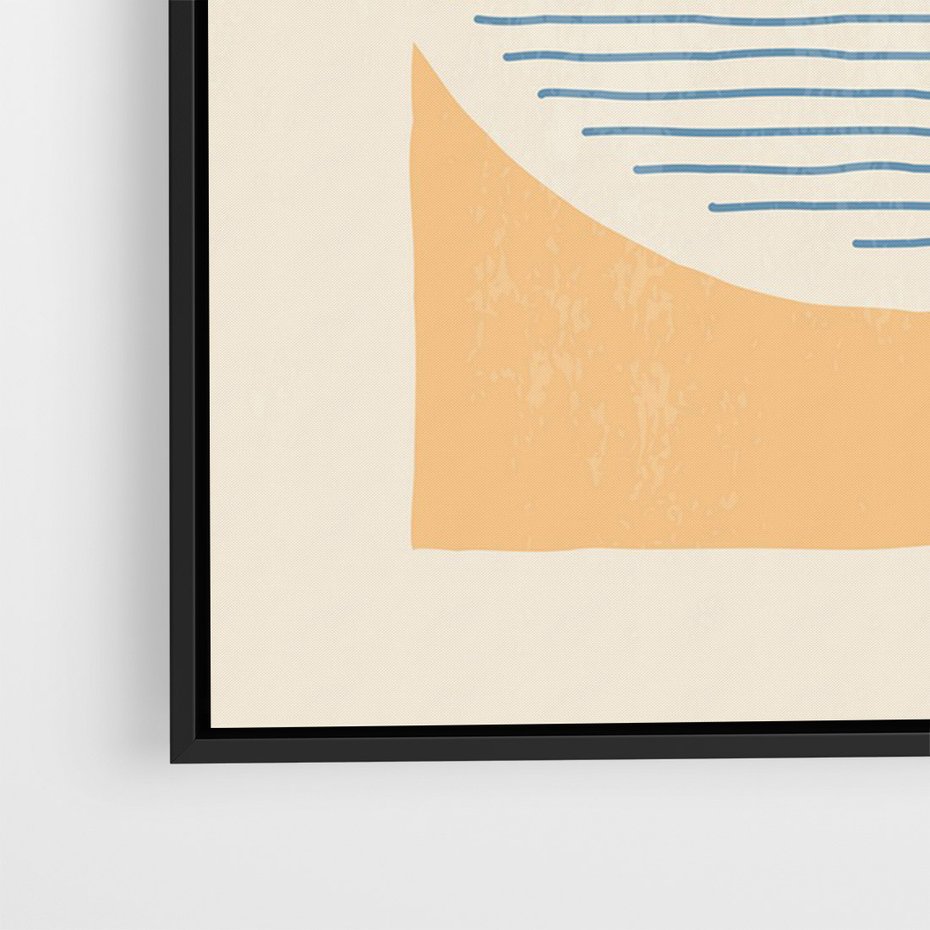 Obraz w ramie 50x70 - Rozbijająca Opowieść - geometryczne kształty, koła - rama czarna