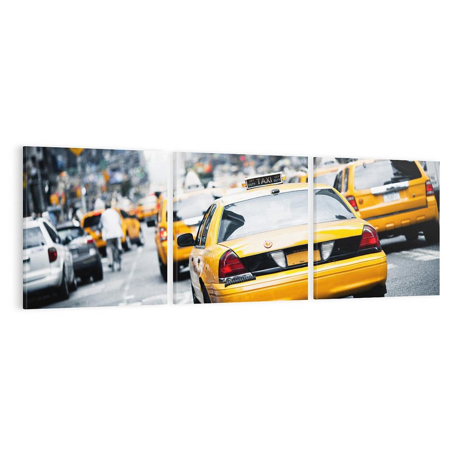 Obraz na płótnie 120x40 - Wszystkie światła prowadzą do Nowego Jorku - TAXI, NY