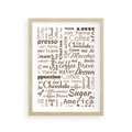 Plakat w ramie 30x40 - Kawa w Stylu Coffee - kawa, coffee - rama drewno