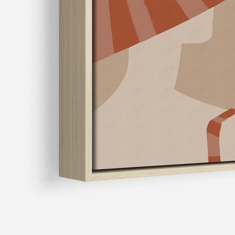 Obraz w ramie 80x80 - Kobiecy Portret - plakat retro, kobieta w kapeluszu - rama drewno