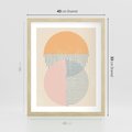 Plakat w ramie 40x50 - Migotliwe Wzory - geometryczne kształty, koła - rama drewno