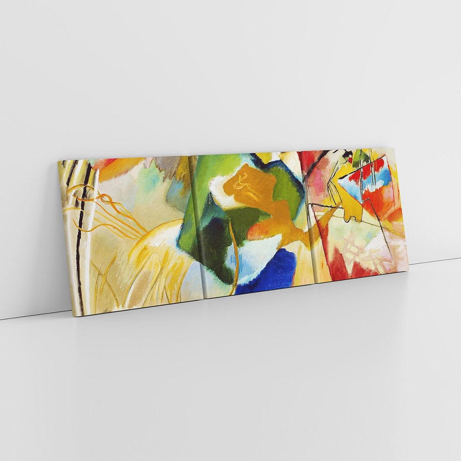 Obraz na płótnie 150x50 - "Obraz z Zielonym Centrum" (1913) Wassily Kandinsky - Reprodukcja - reprodukcja, obraz na płótnie