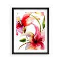 Plakat w ramie 40x50 - Kwiaty w akwareli - delikatne piękno - kwiaty, akwarela - rama czarna