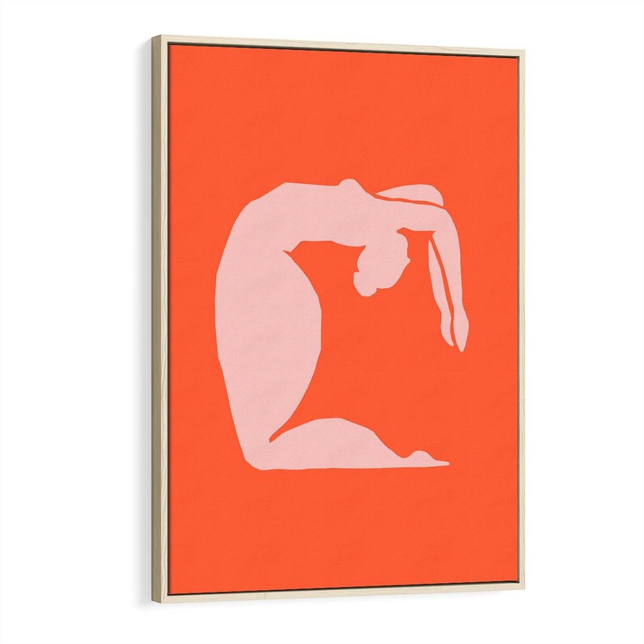 Obraz w ramie 50x70 - Antyczna Godzina - abstrakcja, kobieca sylwetka - rama drewno