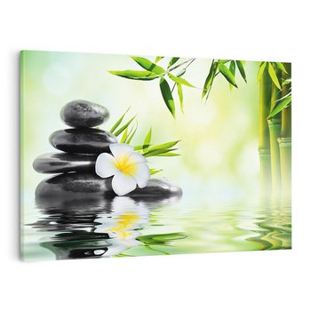 Obraz na płótnie 120x80 - SPA: Relaksująca woda i kamienie - SPA, woda
