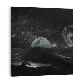 Obraz na płótnie 60x60 - Kosmiczne piękno: ziemia z lotu ptaka - kosmos, ziemia