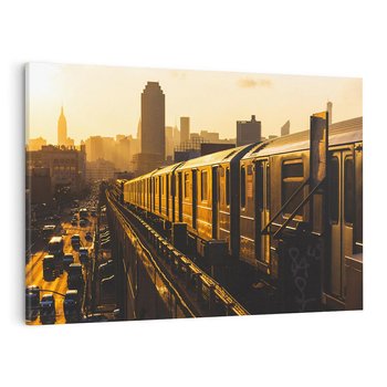 Obraz na płótnie 120x80 - Podróż Podziemna: Pociąg i Metro - pociąg, metro