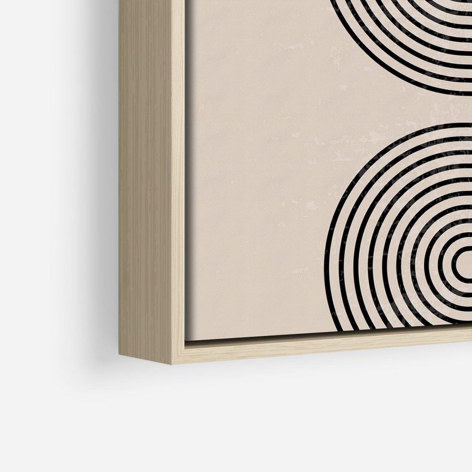 Obraz w ramie 50x50 - Bezgraniczne Odbicia - abstrakcyjne linie, geometria - rama drewno