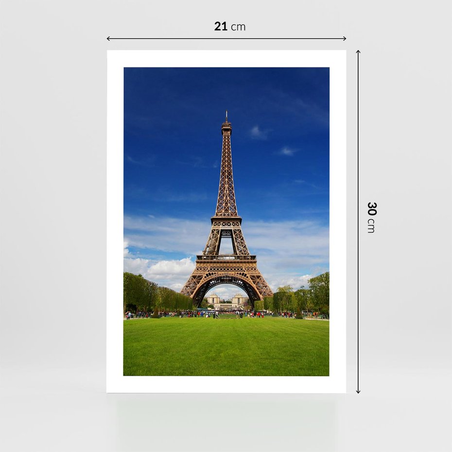 Plakat bez ramy 21x30 - Eiffla: symbole Paryża - Eiffla, Paryż