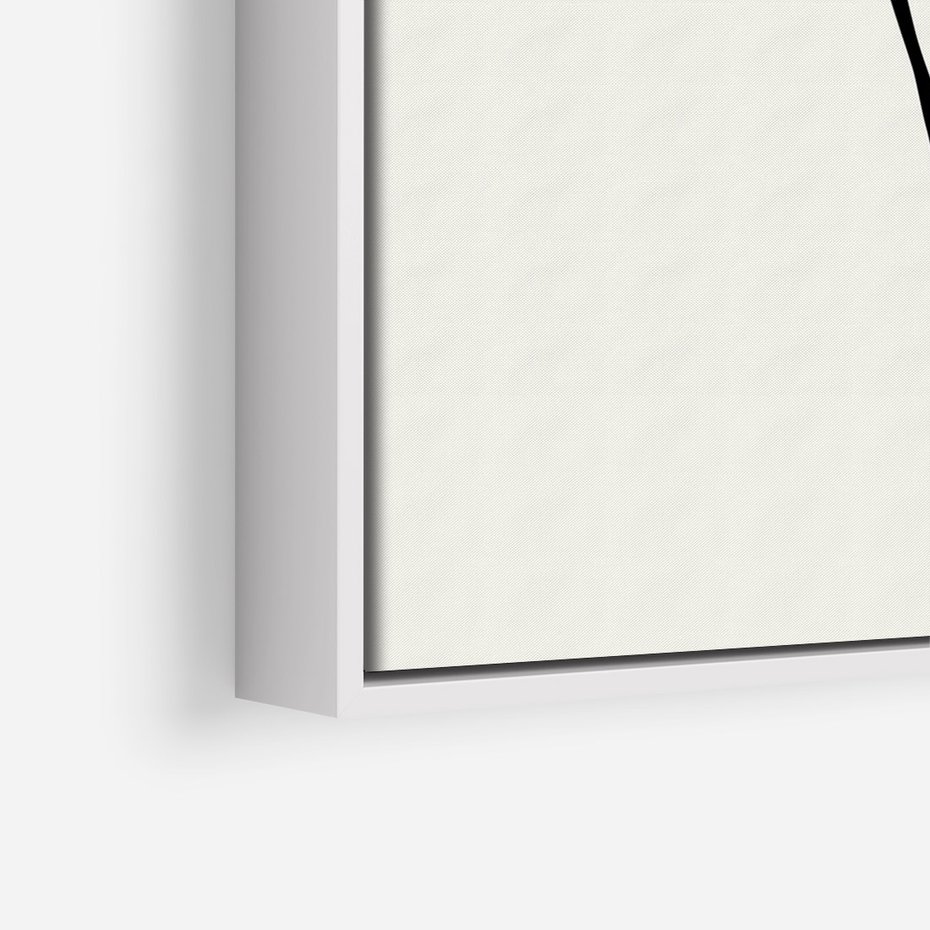 Obraz w ramie 80x120 - Elegancja Palm - nowoczesna sztuka, minimalistyczny styl - rama biała