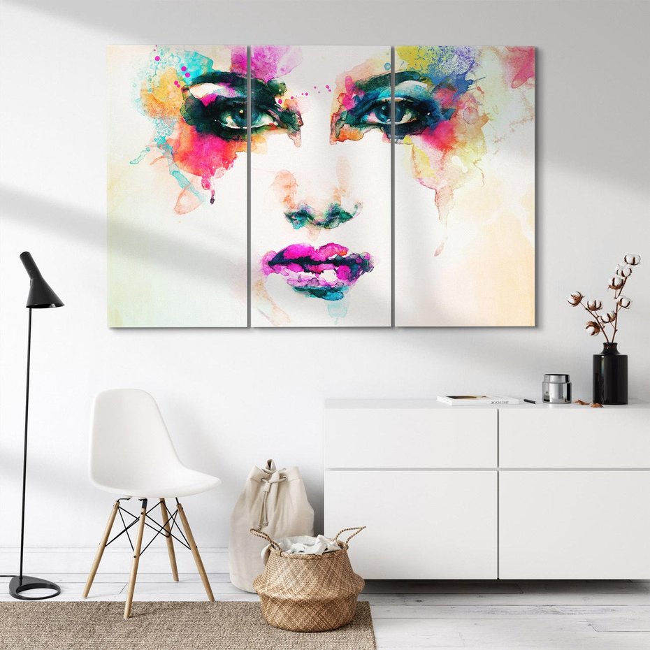 Obraz na płótnie 120x80 - Kobieta Abstrakcja Twarz - kobieta, abstrakcja