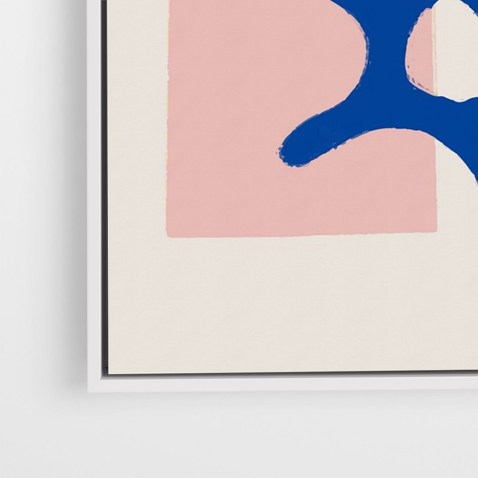 Obraz w ramie 70x100 - Delikatne Plamiste Refleksje - abstrakcja, nowoczesny plakat - rama biała