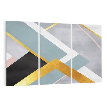 Obraz na płótnie 120x80 - Geometryczne Elementy - geometryczne kształty, elementy złota