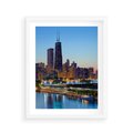 Plakat w ramie 40x50 - Miasto nad Rzeką - miasto, rzeka - rama biała