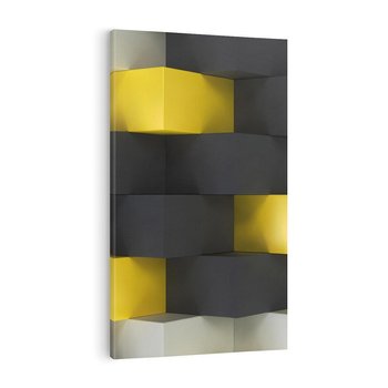 Obraz na płótnie 80x120 - Gry kolorów - abstrakcja, 3d
