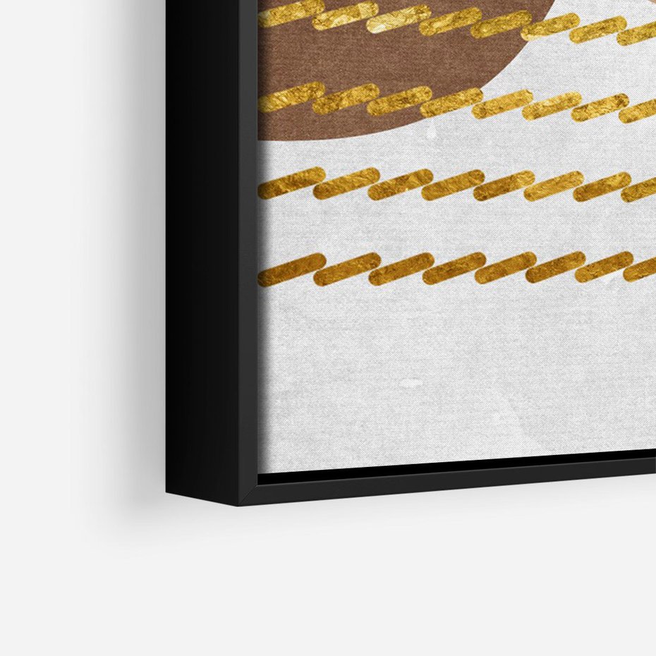 Obraz w ramie 70x100 - Odbicie światła serca - abstrakcyjne rozlane plamy, boho styl - rama czarna