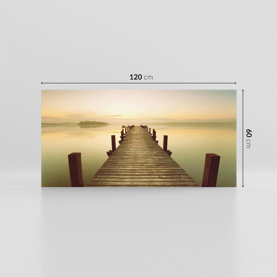 Obraz na płótnie 120x60 - Molo: spacer nad morzem - molo, morze