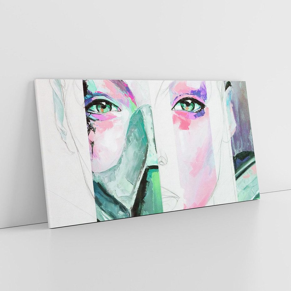 Obraz na płótnie 140x70 - Niezakończona Piękność - abstrakcyjny obraz olejny, portret kobiety