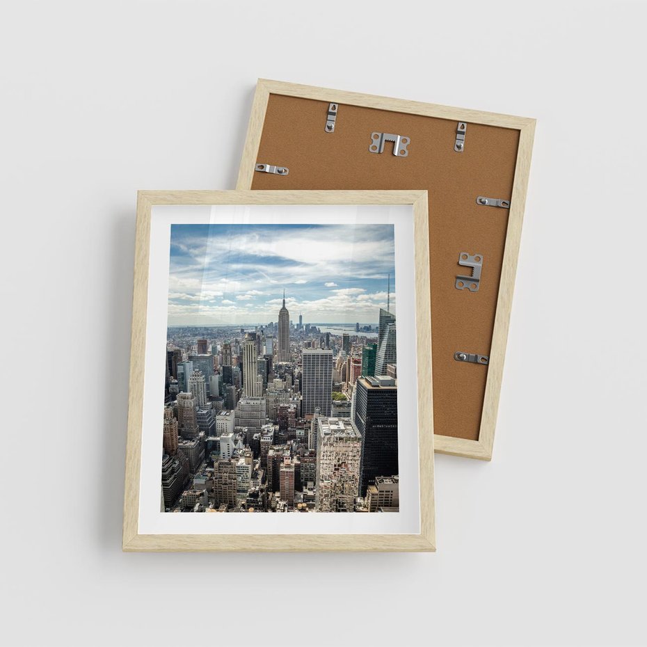 Plakat w ramie 40x50 - Duch Nowego Jorku - Manhattan, Nowy Jork - rama drewno